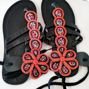 African Leather Masai Sandals.